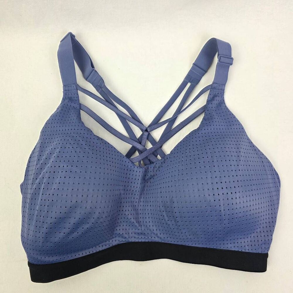 Victoria Sport Bra 34DD Strappy Purple Active